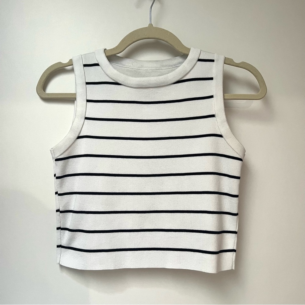 Striped Sleeveless Women's Crop Top
